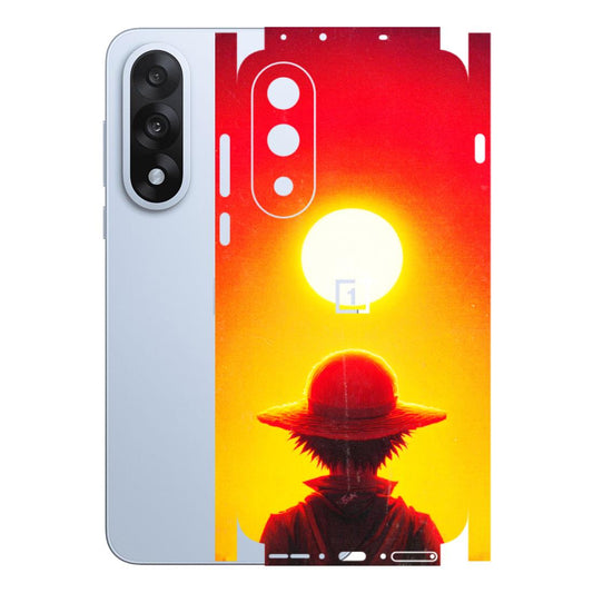 OnePlus Phone Skins (All Models) - Cool Sunset With Monkey D.Luffy Anime - 3D Embossed Finish - (L-329) OnePlus Nord 5