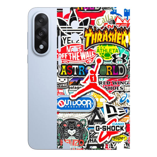 OnePlus Phone Skins (All Models) - Multi Brands Sticker Graffiti - 3D Embossed Finish - (L-37) OnePlus Nord 5