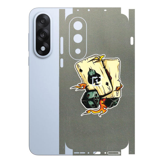 OnePlus Phone Skins (All Models) - Grey Cards Of Ace - 3D Embossed Finish - (L-77) OnePlus Nord 5