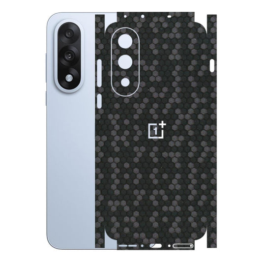 OnePlus Phone Skins (All Models) - Black Grey Honeycomb Sober - 3D Embossed Finish - (L-85) OnePlus Nord 5