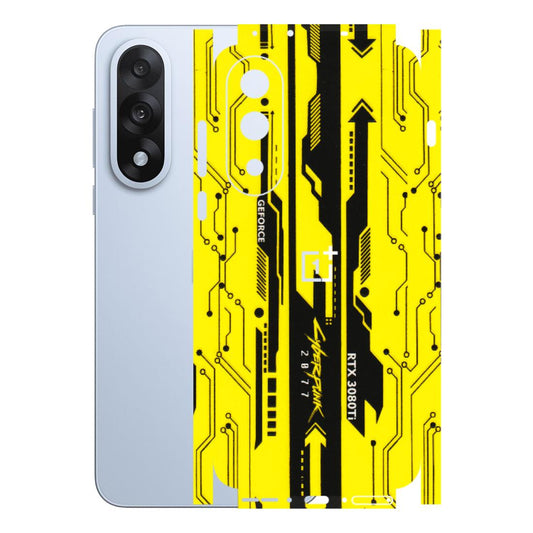 OnePlus Phone Skins (All Models) - Yellow Cyberpunk - 3D Embossed Finish - (L-93) OnePlus Nord 5