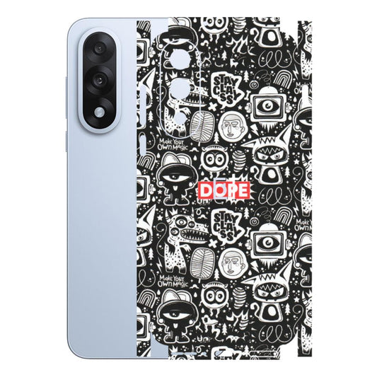OnePlus Phone Skins (All Models) - Dope Stay Classy Black Doodles - Matte Finish - (M-126) OnePlus Nord 5
