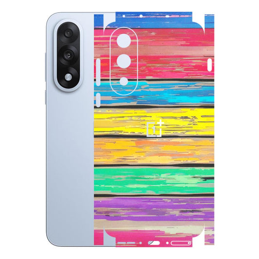 OnePlus Phone Skins (All Models) - Multi Colour Wooden Wall - Matte Finish - (M-96) OnePlus Nord 5