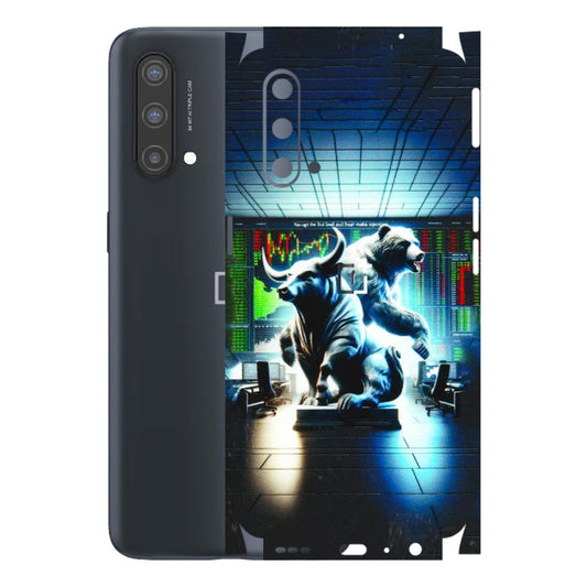 OnePlus Phone Skins (All Models) - Stock Market Sensex Bear vs Bulls - 3D Embossed Finish - (L-15) OnePlus Nord CE 5 5G