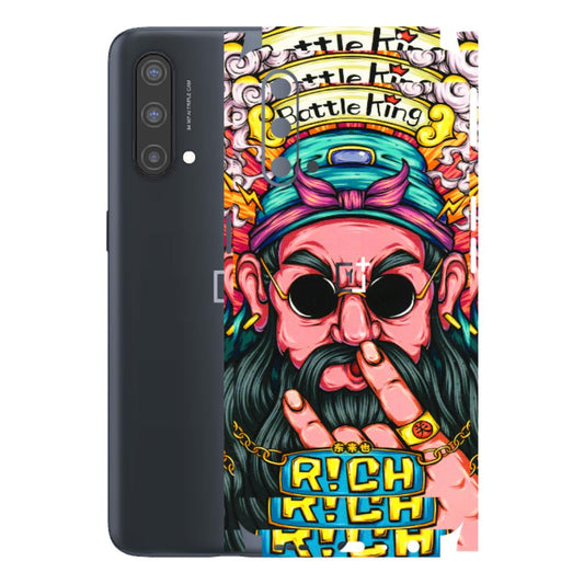 OnePlus Phone Skins (All Models) - Battle King Dude Face - 3D Embossed Finish - (L-178) OnePlus Nord CE 5 5G