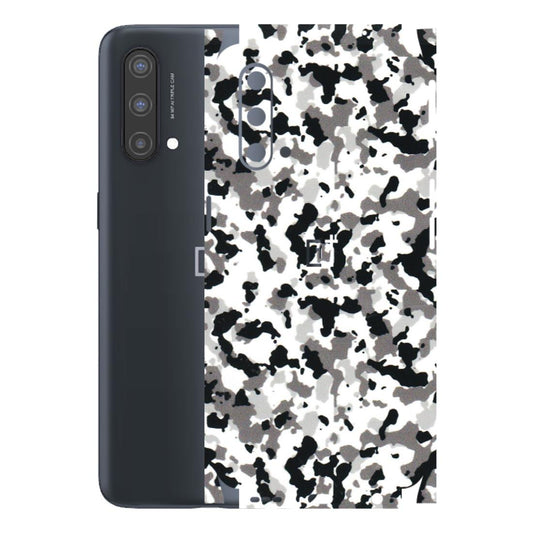 OnePlus Phone Skins (All Models) - White Black Camouflage - 3D Embossed Finish - (L-18) OnePlus Nord CE 5 5G