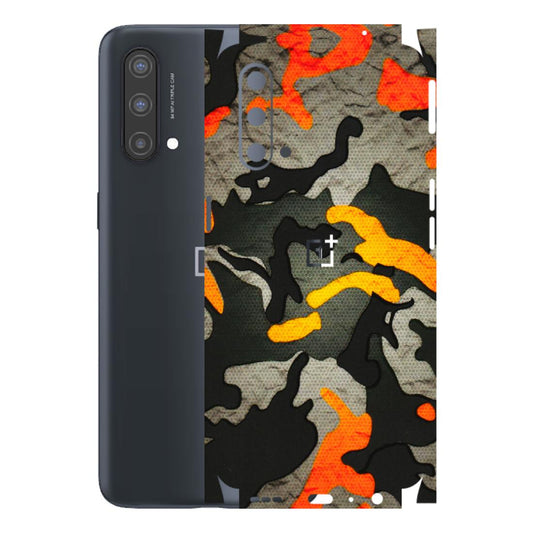 OnePlus Phone Skins (All Models) - Orange Camouflage - 3D Embossed Finish - (L-204) OnePlus Nord CE 5 5G