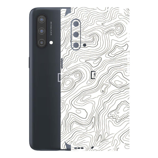OnePlus Phone Skins (All Models) - White Black Swirls - 3D Embossed Finish - (L-219) OnePlus Nord CE 5 5G