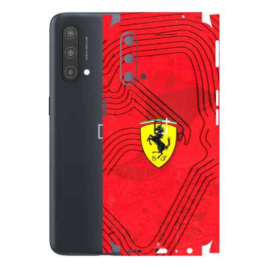 OnePlus Phone Skins (All Models) - Red Ferrari Logo Stylish - 3D Embossed Finish - (L-238) OnePlus Nord CE 5 5G