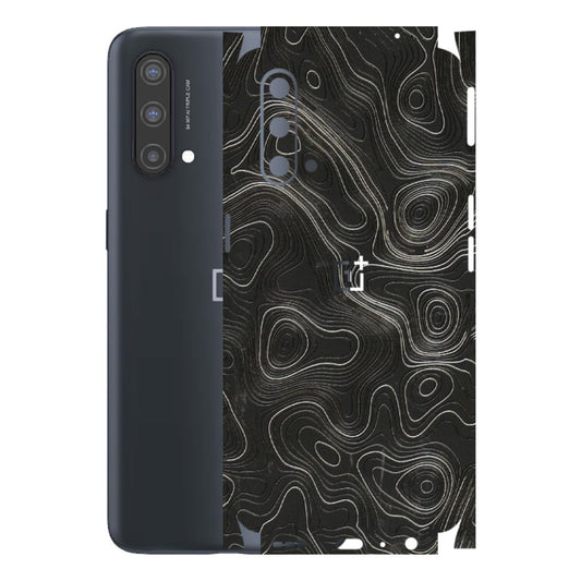OnePlus Phone Skins (All Models) - Abstract White Line Map - 3D Embossed Finish - (L-269) OnePlus Nord CE 5 5G