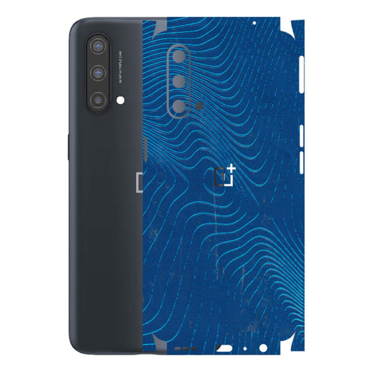 OnePlus Phone Skins (All Models) - Abstract Blue Line Map - 3D Embossed Finish - (L-272) OnePlus Nord CE 5 5G