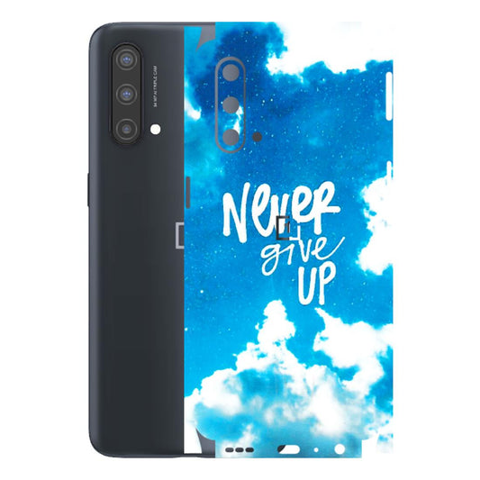 OnePlus Phone Skins (All Models) - Never Give Up - 3D Embossed Finish - (L-279) OnePlus Nord CE 5 5G