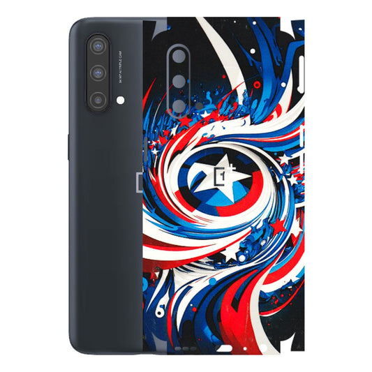 OnePlus Phone Skins (All Models) - Captain America Logo - 3D Embossed Finish - (L-307) OnePlus Nord CE 5 5G