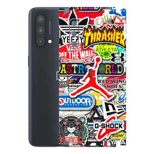 OnePlus Phone Skins (All Models) - Multi Brands Sticker Graffiti - 3D Embossed Finish - (L-37) OnePlus Nord CE 5 5G