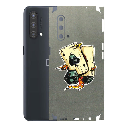 OnePlus Phone Skins (All Models) - Grey Cards Of Ace - 3D Embossed Finish - (L-77) OnePlus Nord CE 5 5G