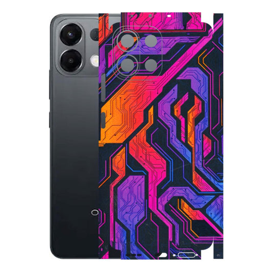 OPPO Phone Skins 2025 (All Models) - Tech Circuits Futuristic - 3D Embossed Finish (L-07) Oppo K13 5G