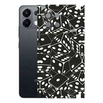 OPPO Phone Skins 2025 (All Models) - Big Black Dices - 3D Embossed Finish (L-106) Oppo K13 5G