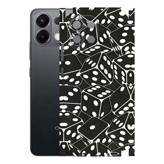OPPO Phone Skins 2025 (All Models) - Big Black Dices - 3D Embossed Finish (L-106) Oppo K13 5G