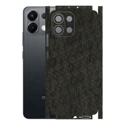 OPPO Phone Skins 2025 (All Models) - Black Abstract Pattern - 3D Embossed Finish (L-117) Oppo K13 5G