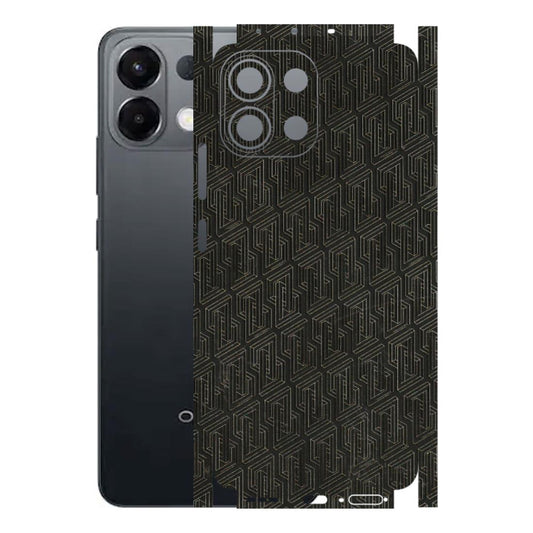 OPPO Phone Skins 2025 (All Models) - Black Abstract Pattern - 3D Embossed Finish (L-117) Oppo K13 5G