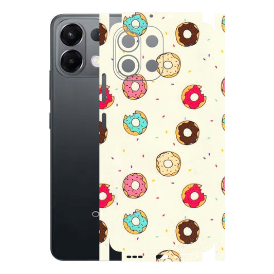 OPPO Phone Skins 2025 (All Models) - Mini Donuts Doodle Art - 3D Embossed Finish (L-122) Oppo K13 5G
