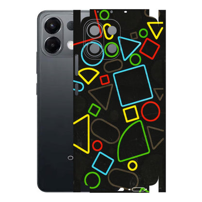 OPPO Phone Skins 2025 (All Models) - Black Shapes - 3D Embossed Finish (L-131) Oppo K13 5G