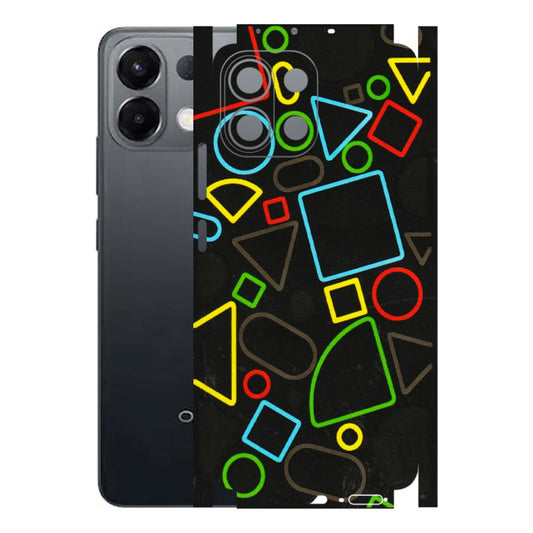 OPPO Phone Skins 2025 (All Models) - Black Shapes - 3D Embossed Finish (L-131) Oppo K13 5G