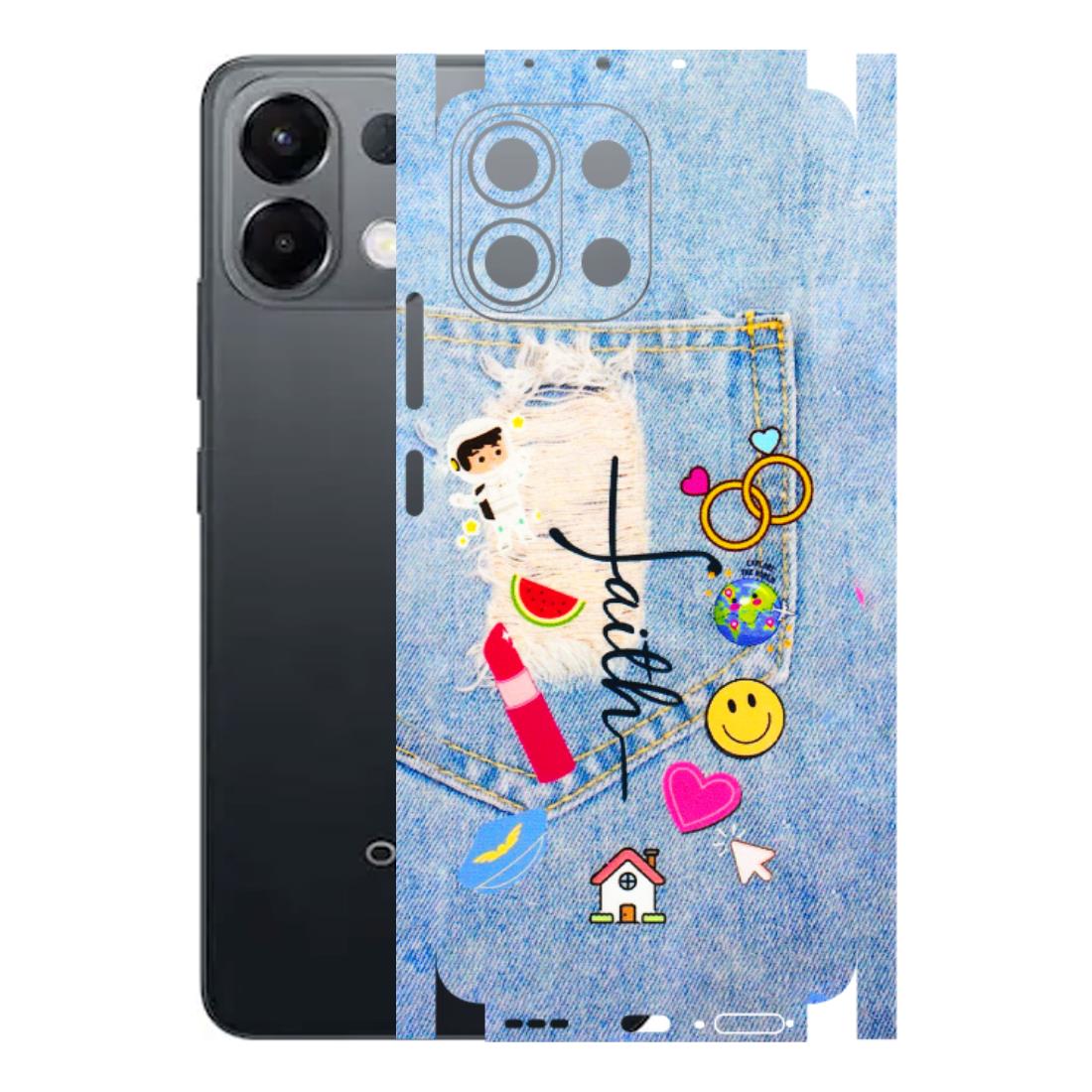 OPPO Phone Skins 2025 (All Models) - Denim Jeans Pocket - 3D Embossed Finish (L-134) Oppo K13 5G