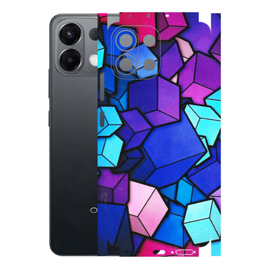 OPPO Phone Skins 2025 (All Models) - Cube Doodle - 3D Embossed Finish (L-141) Oppo K13 5G