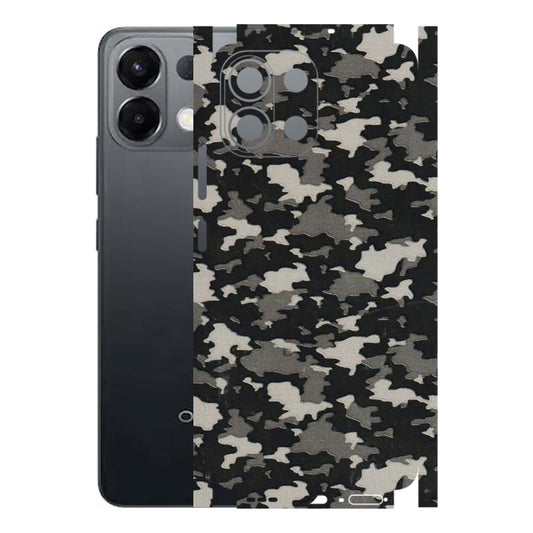 OPPO Phone Skins 2025 (All Models) - Black/Grey Camoflaunge - 3D Embossed Finish (L-142) Oppo K13 5G