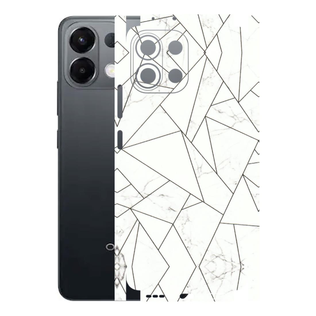 OPPO Phone Skins 2025 (All Models) - Luxury White Marble Effect - 3D Embossed Finish (L-168) Oppo K13 5G