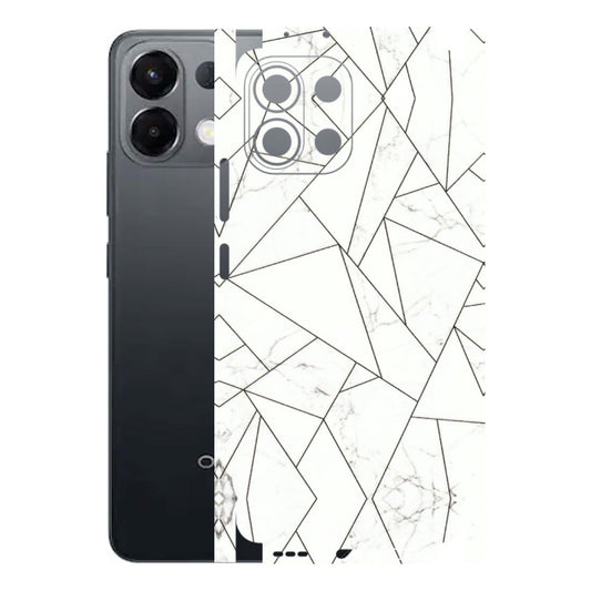 OPPO Phone Skins 2025 (All Models) - Luxury White Marble Effect - 3D Embossed Finish (L-168) Oppo K13 5G