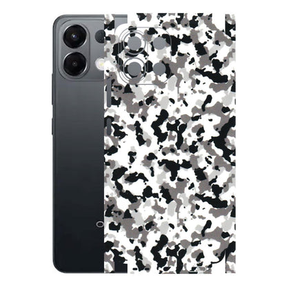 OPPO Phone Skins 2025 (All Models) - White Black Camouflage - 3D Embossed Finish (L-18) Oppo K13 5G
