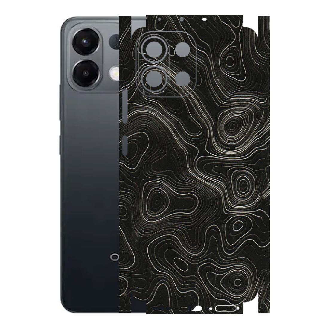 OPPO Phone Skins 2025 (All Models) - Black Swirl - 3D Embossed Finish (L-196) Oppo K13 5G