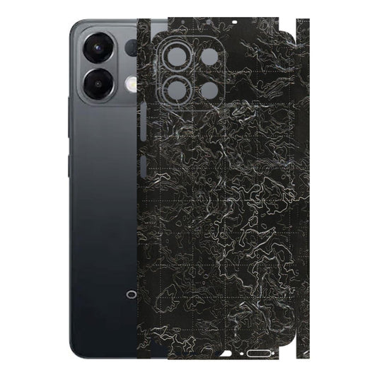 OPPO Phone Skins 2025 (All Models) - Black map - 3D Embossed Finish (L-201) Oppo K13 5G
