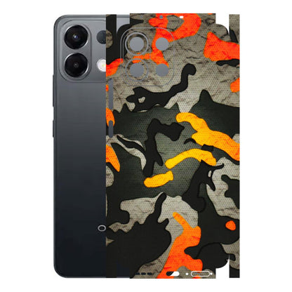 OPPO Phone Skins 2025 (All Models) - Orange Camouflage - 3D Embossed Finish (L-204) Oppo K13 5G