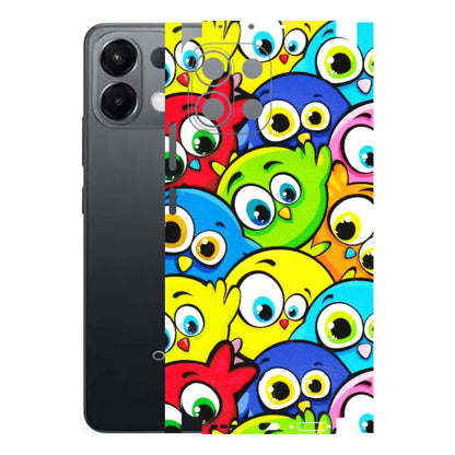 OPPO Phone Skins 2025 (All Models) - Cute Fluffy Birds - 3D Embossed Finish (L-213) Oppo K13 5G