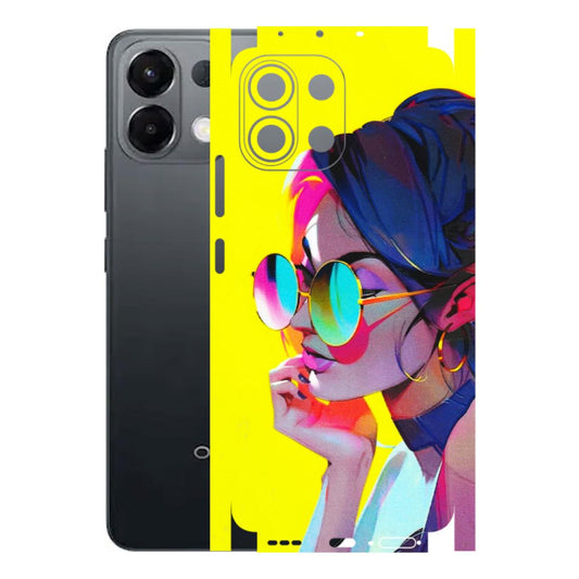 OPPO Phone Skins 2025 (All Models) - Bold Stylish Girl - 3D Embossed Finish (L-222) Oppo K13 5G