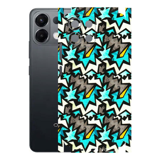 OPPO Phone Skins 2025 (All Models) - Funky Zig Zag - 3D Embossed Finish (L-223) Oppo K13 5G