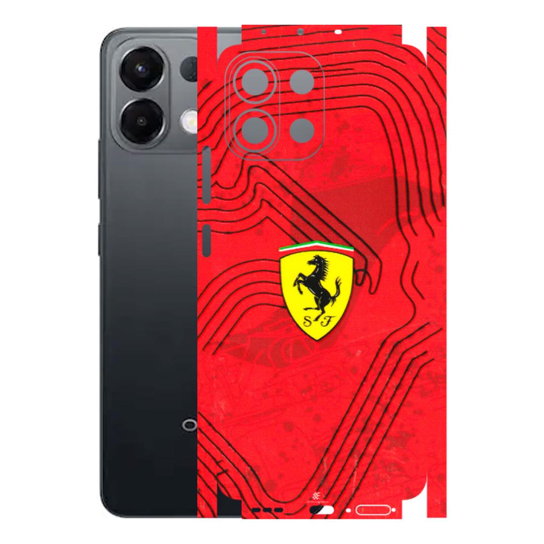OPPO Phone Skins 2025 (All Models) - Red Ferrari Logo Stylish - 3D Embossed Finish (L-238) Oppo K13 5G