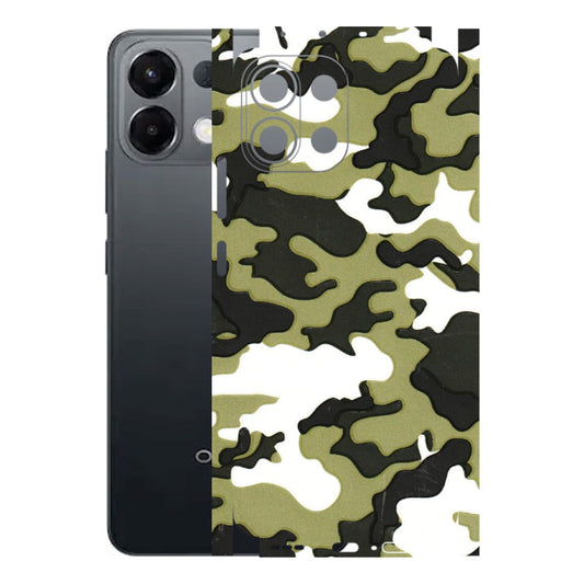 OPPO Phone Skins 2025 (All Models) - Camouflages White And Green - 3D Embossed Finish (L-243) Oppo K13 5G