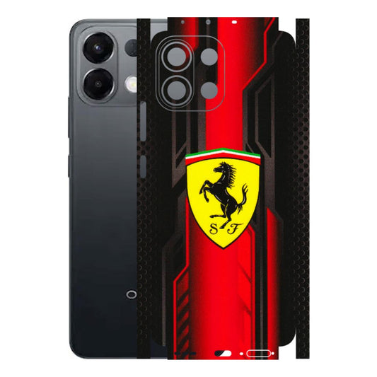 OPPO Phone Skins 2025 (All Models) - Black Ferrari Logo - 3D Embossed Finish (L-253) Oppo K13 5G