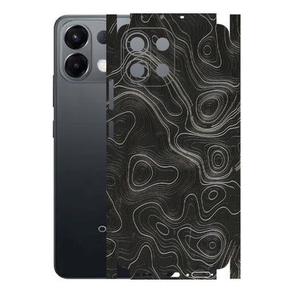 OPPO Phone Skins 2025 (All Models) - Abstract White Line Map Latest - 3D Embossed Finish (L-269) Oppo K13 5G