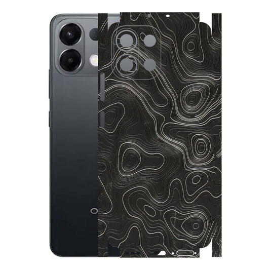 OPPO Phone Skins 2025 (All Models) - Abstract White Line Map Latest - 3D Embossed Finish (L-269) Oppo K13 5G