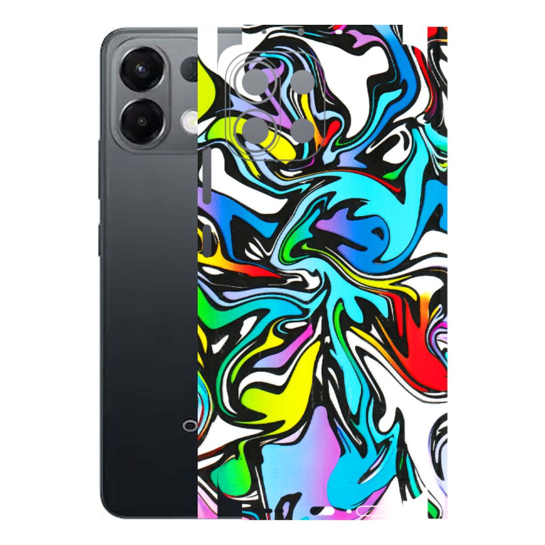OPPO Phone Skins 2025 (All Models) - Abstract Colour Paints Latest - 3D Embossed Finish (L-271) Oppo K13 5G