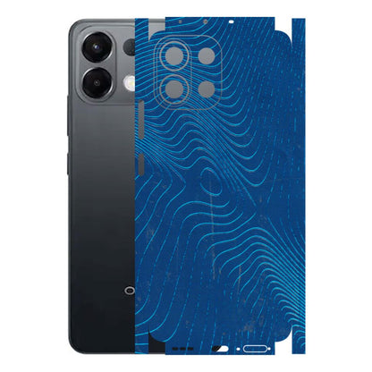 OPPO Phone Skins 2025 (All Models) - Abstract Blue Line Map Latest - 3D Embossed Finish (L-272) Oppo K13 5G