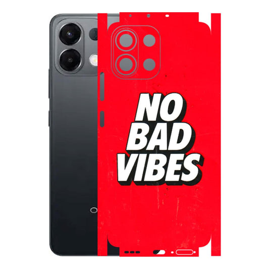OPPO Phone Skins 2025 (All Models) - No Bad Vibes Latest - 3D Embossed Finish (L-280) Oppo K13 5G