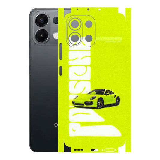 OPPO Phone Skins 2025 (All Models) - Lime Green Porche - 3D Embossed Finish (L-30) Oppo K13 5G