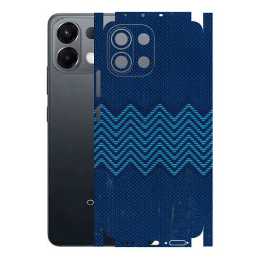 OPPO Phone Skins 2025 (All Models) - Blue Sober Waves - 3D Embossed Finish (L-306) Oppo K13 5G