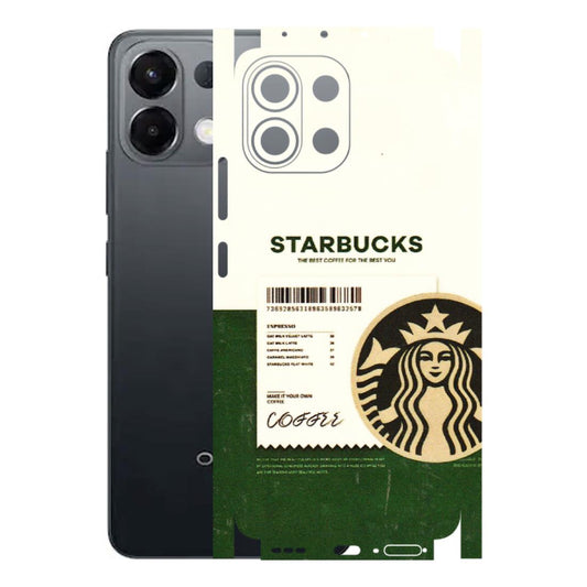 OPPO Phone Skins 2025 (All Models) - Starbucks Barcode - 3D Embossed Finish (L-308) Oppo K13 5G